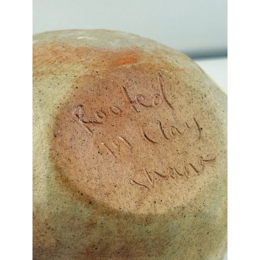 Rooted In Clay Handcrafted Vintage Pottery By Shana Brautigam With A Face Inside